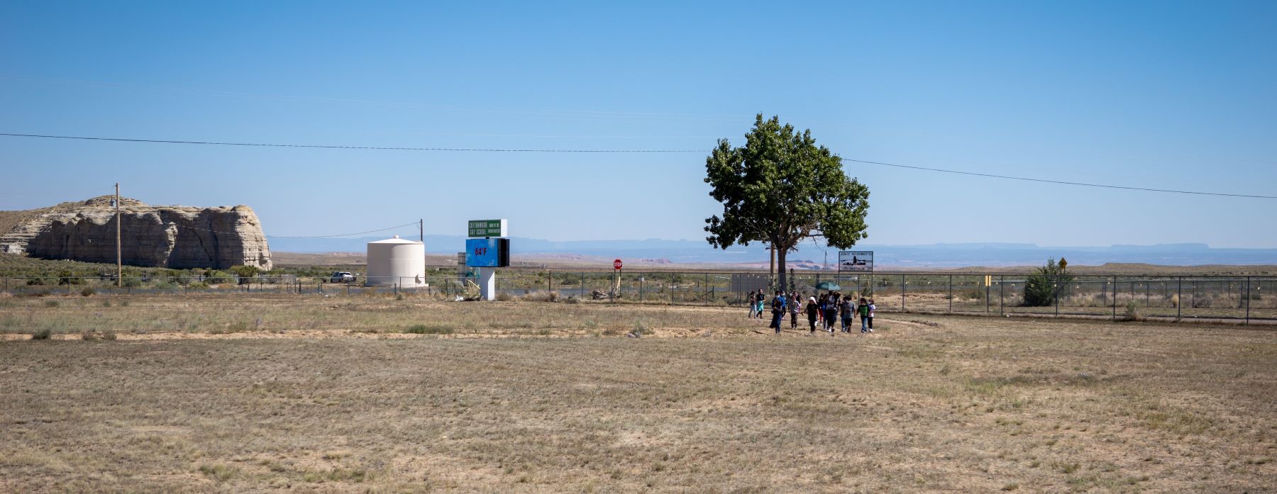 students on field oustide