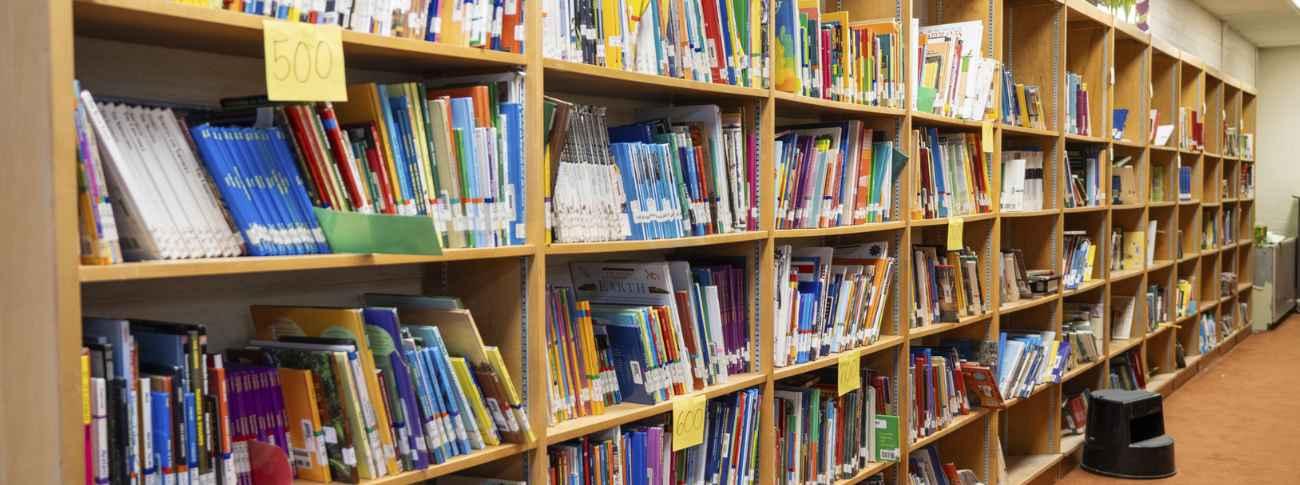 Library full of shelves and books
